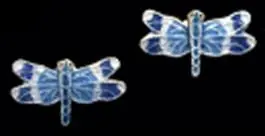 Blue-Banded Dragonfly Earrings (Post) Best Seller