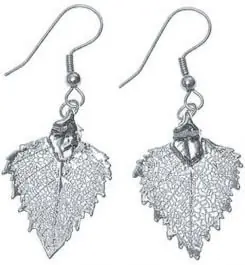 Birch Leaf Silver Earrings Bulk Order
