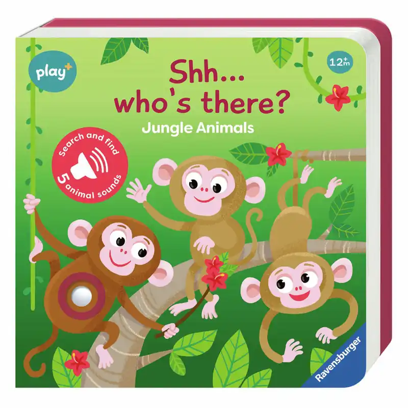Modern Ravensburger Play+ Infant & Toddler - Shh...Who's there? Jungle Animals My First Seek and Find Sound Book - English Edition