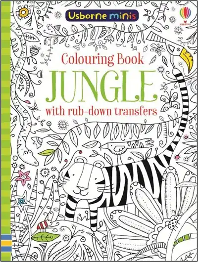 Usborne Minis: Colouring Book Jungle With Rub-Down Transfers - English Edition Worldwide Shipping