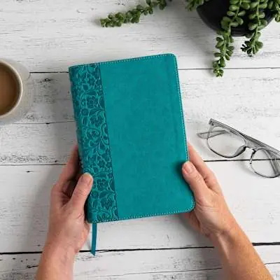 Popular NASB Large Print Personal Size Reference Bible, Teal LeatherTouch, Indexed