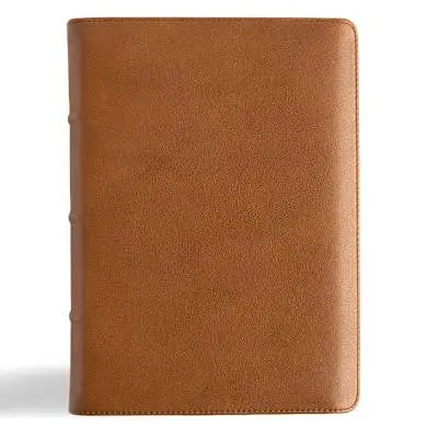 CSB He Reads Truth Bible, Holman Handcrafted Collection, Saddle Brown Premium Calfskin Money Back Guarantee