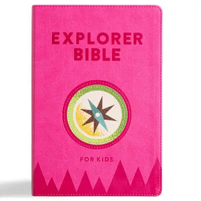 Warranty Included KJV Explorer Bible for Kids, Bubble Gum LeatherTouch