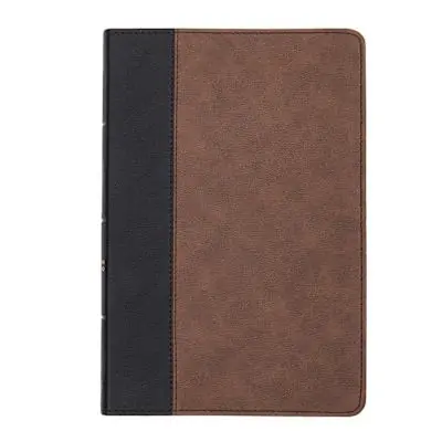 Get Yours CSB Large Print Thinline Bible, Black/Brown LeatherTouch