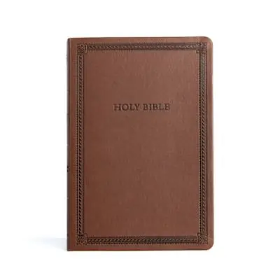 Flash Sale CSB Large Print Thinline Bible, Value Edition, Brown LeatherTouch