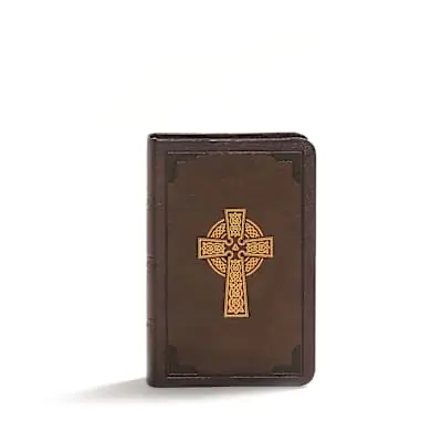 Viral KJV Large Print Compact Reference Bible, Celtic Cross Brown LeatherTouch
