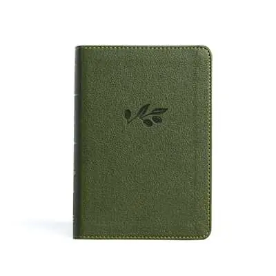 Warranty Included KJV Large Print Compact Reference Bible, Olive LeatherTouch
