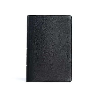 CSB Personal Size Giant Print Bible, Black Genuine Leather, Indexed Final Sale