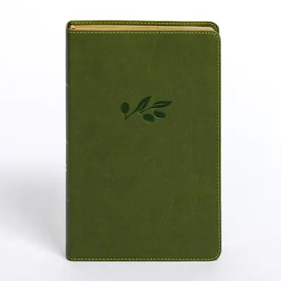 New Arrival CSB Personal Size Giant Print Bible, Olive LeatherTouch