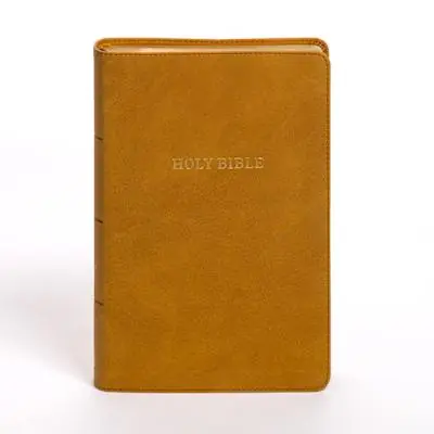 KJV Personal Size Giant Print Bible, Camel SuedeSoft LeatherTouch, Indexed Genuine
