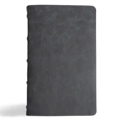 CSB Single-Column Personal Size Bible, Holman Handcrafted Collection, Marbled Slate Premium Calfskin Same Day Shipping
