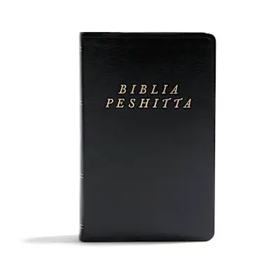 Biblia Peshitta, negro imitación piel con índice Certified