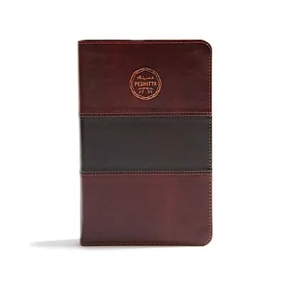 Save Now Biblia Peshitta, caoba duotono símil piel