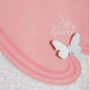 Buy Direct RVR 1960 Biblia Mis Quince, rosa y blanco símil piel