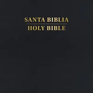 Hassle-Free Returns RVR 1960/KJV Biblia bilingüe letra grande, negro imitación piel (Edición 2024)