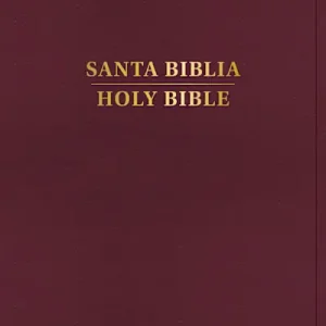 RVR 1960/KJV Biblia bilingüe letra grande, borgoña imitación piel (Edición 2024) Fan Favorite