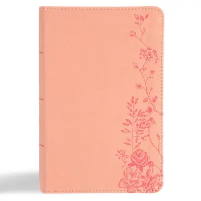 CSB Single-Column Compact Bible, Digital Study Edition, Blush Floral LeatherTouch Affordable