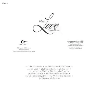 When Love Came Down - Accompaniment CD (Split-track) Super Sale