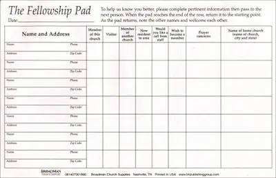 Attendance Pads (Package of 5 Pads) Save Now