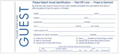 Seasonal Sale Guest Card with Detachable Name Tag (Package of 100)