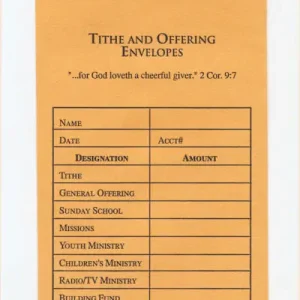 Time-Limited Tithe and Offering Envelope (Bill-Sized)