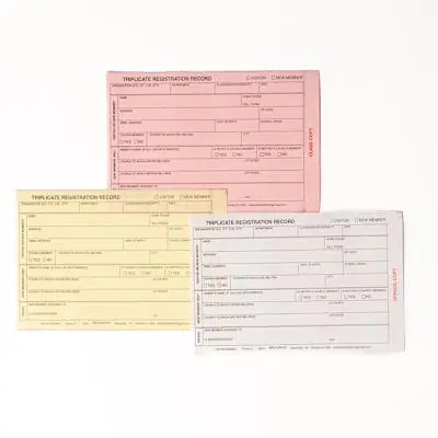 Seasonal Sale Triplicate Registration Record (Package of 100)