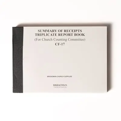Editor’s Pick Summary of Receipts - Triplicate Report Book (For Church Counting Committee)