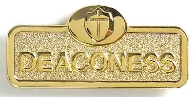 Deaconess Badge with Cross - Brass Free Delivery