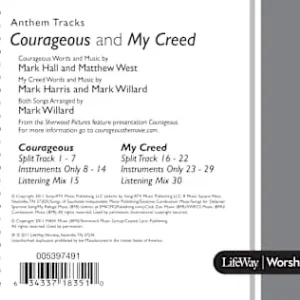 While Supplies Last Courageous / My Creed - Anthem Accompaniment CD