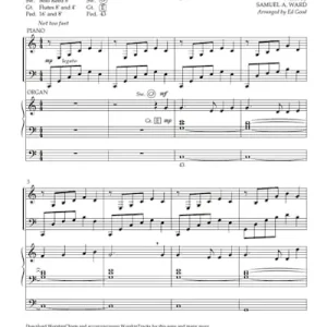 America the Beautiful - Downloadable Keyboard Arrangement (Min. 2) Fresh Stock