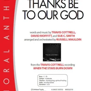 Thanks Be to Our God - Anthem Accompaniment CD Top Rated