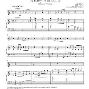 Top Pick A Baby Will Come - Downloadable Keyboard Arrangement
