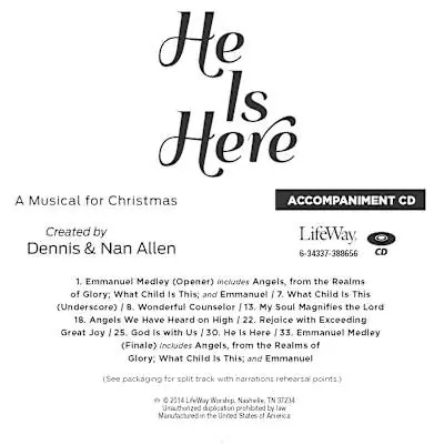 Special Offer He Is Here - Accompaniment CD