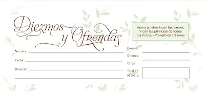 Sobres de diezmos y ofrendas (Caja de 52 sobres) Today Only