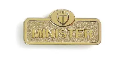 Big Sale Minister Badge - Brass Finish
