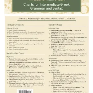 Seasonal Sale Charts for Intermediate Greek Grammar and Syntax