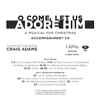 Top Pick O Come, Let Us Adore Him - Accompaniment CD