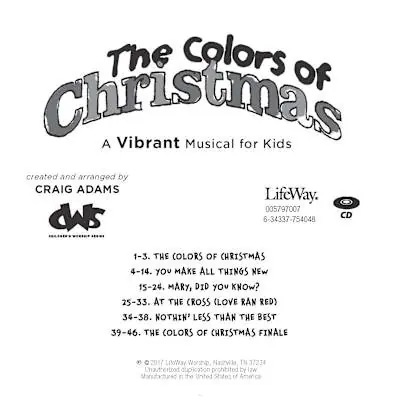 The Colors of Christmas - Accompaniment CD Best Seller
