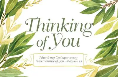 Secure Checkout General Worship Postcard: Thinking of You (Package of 25)