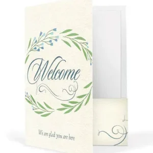 Authentic Welcome Folder: Welcome We Are Glad You Are Here (Package of 12)