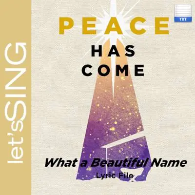 What a Beautiful Name - Downloadable Lyric File Handmade