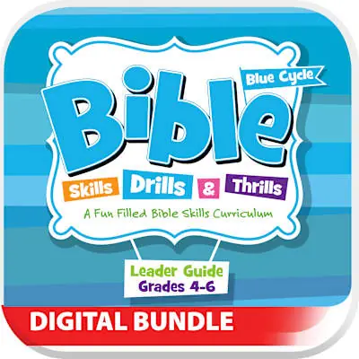 Bible Skills Drills and Thrills Grades 4-6 Blue Cycle Digital Leader Guide Seasonal Sale