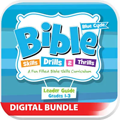 Bible Skills Drills and Thrills Grades 1-3 Blue Cycle Digital Leader Guide Fast Shipping