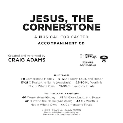 Warranty Included Jesus, the Cornerstone - Accompaniment CD
