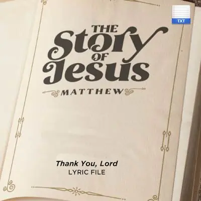 Wholesale Thank You, Lord - Downloadable Lyric File