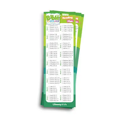 Bible Skills Drills and Thrills Green Cycle Bible Reading Plan Bookmark (Pkg 25) Latest