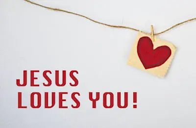Secure Checkout Outreach Postcard: Jesus Loves You (Package of 25)