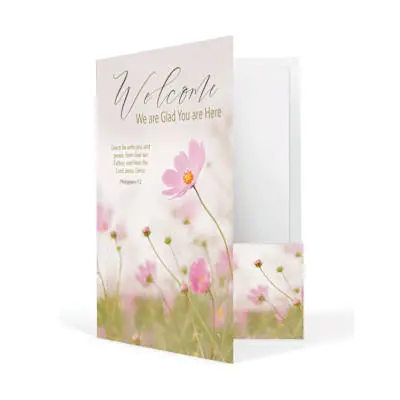 Welcome Folder: We Are Glad You Are Here - Spring (Package of 12) Affordable