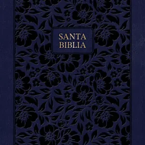 RVR 1960 Biblia letra grande tamaño manual edición especial, azul marino, símil piel Price Drop