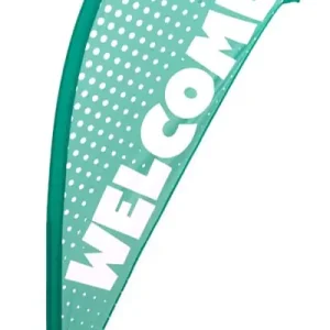 Warranty Included VBS Welcome Flying Banner - Teal (Flag Only)